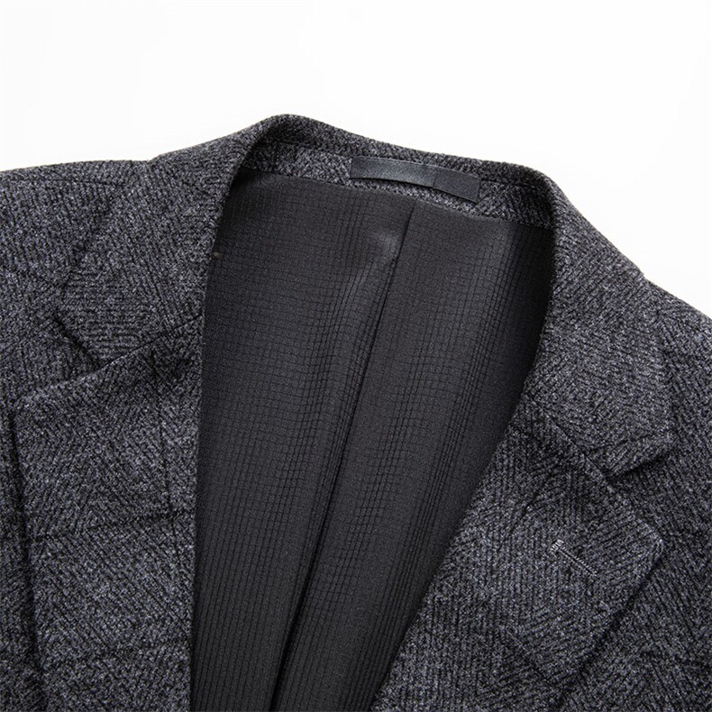 男装秋冬季新款西服中年男士商务休闲西装上衣厚款保暖外套爸爸装,男装西服,电商B212（原钱塘6029）