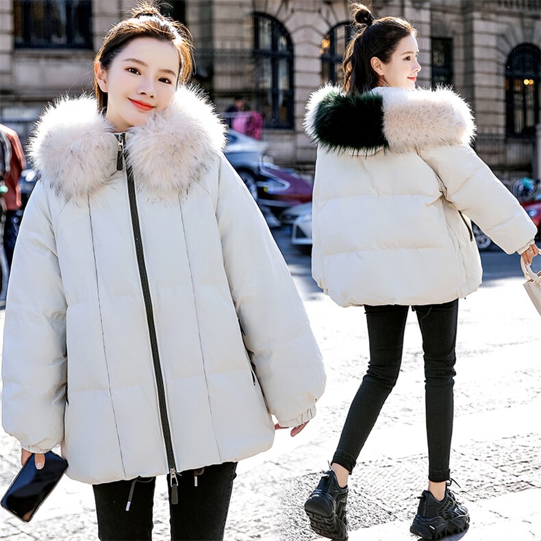 中长款2021年冬季宽松加厚时尚潮流棉衣/棉服，女装棉衣/棉服，艾尚靓装