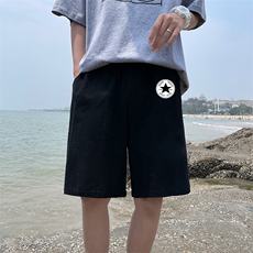YD33008-P25港风潮牌亚麻短裤男大码棉麻五分裤男中裤沙滩裤，男装休闲裤，电商A040