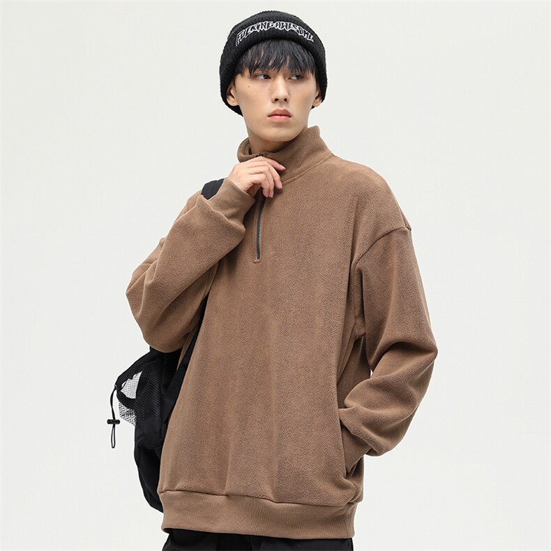 奥粒绒外套基础纯色休闲百搭立领套头卫衣男女同款EY3661-P80,女装短外套,电商B306