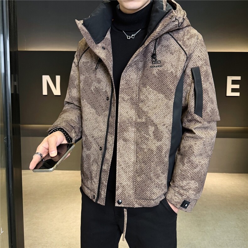 男羽绒服连帽休闲外套男冲锋衣羽绒服A329-YR8616-P225,男装夹克,电商A329