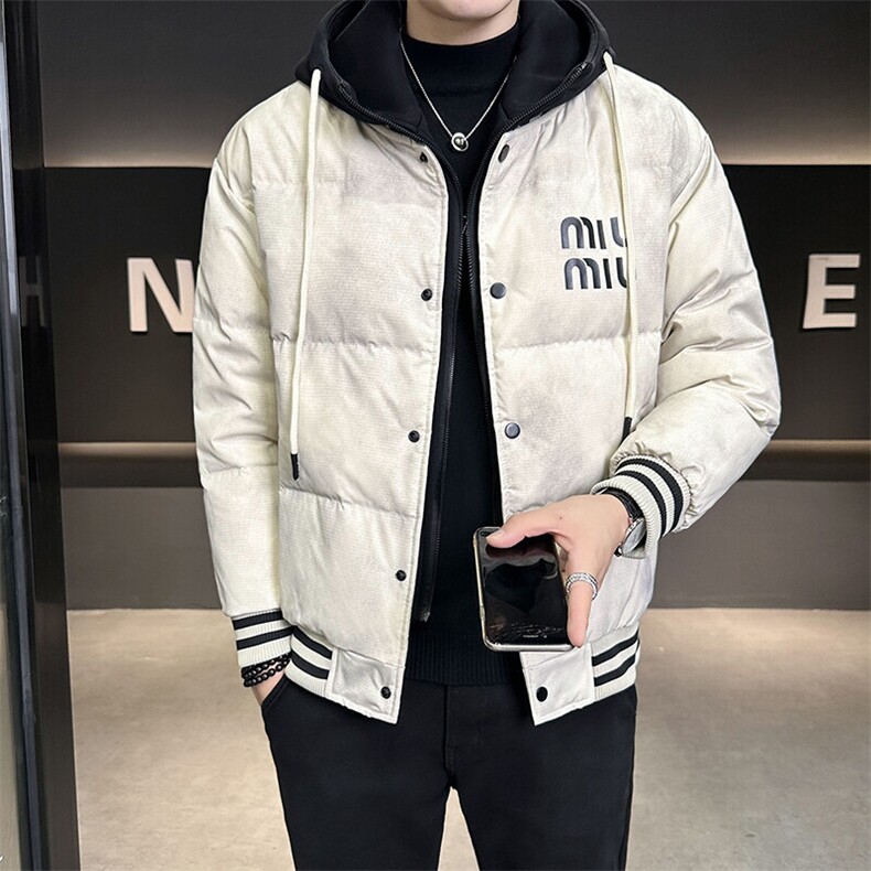 2025新款男士羽绒服连帽假两件冬季外套B240-YR70031-P215,男装羽绒服,电商B240