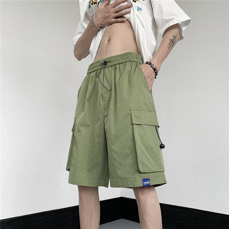 2026夏装立体大口袋工装短裤休闲五分裤高街K9807/特P30军绿色3,男装休闲裤,电商A094