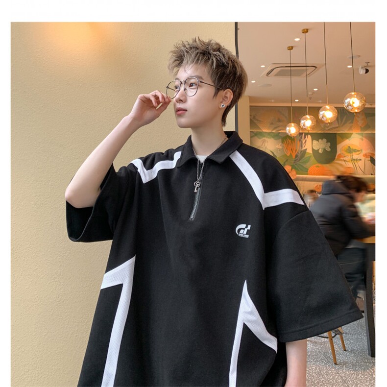 抖音品质！重磅夏季美式冰丝POLO衫男潮流宽松短袖XP2405-P45控68,男装Polo衫,电商B370