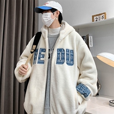 冬上新港风学生加绒保暖棉衣羊羔绒连帽外套男女988-P110控价158，男装棉衣，电商A441-1