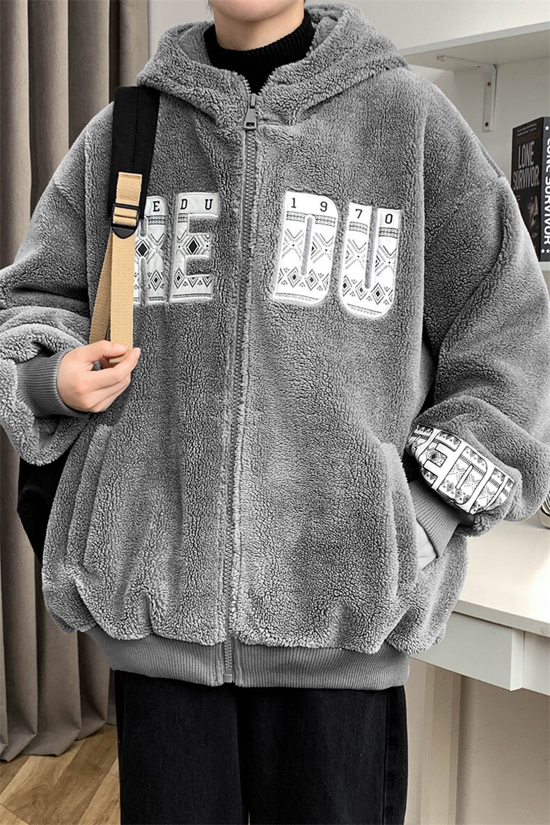 2023冬上新港风加绒保暖棉衣羊羔绒连帽外套男女988-P110控价158,男装棉衣,电商A441-1