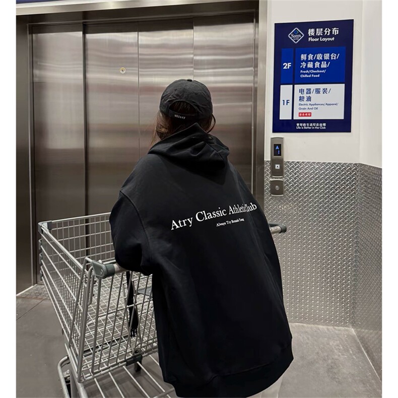 抖音得物高品质印花连帽卫衣秋冬装美式宽松连帽纯色卫衣ADL104,男装卫衣,电商A443