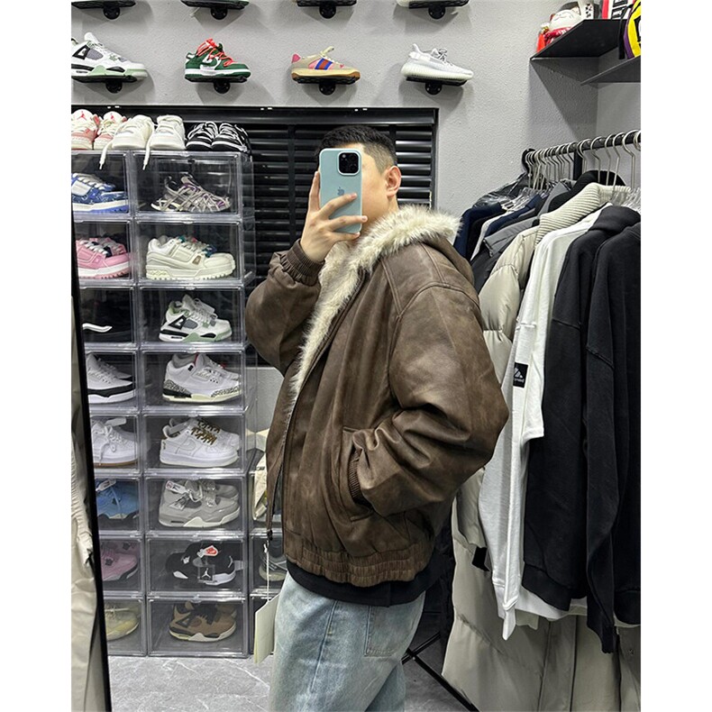 【有货】大毛绒立领设计感麂皮绒棉服外套MY2229特P106,男装棉衣,星座908-1