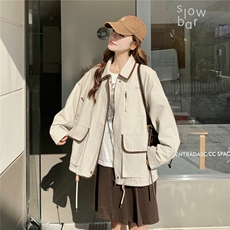 现货新款撞色拼接外套26156P155K238，女装短外套，2D035