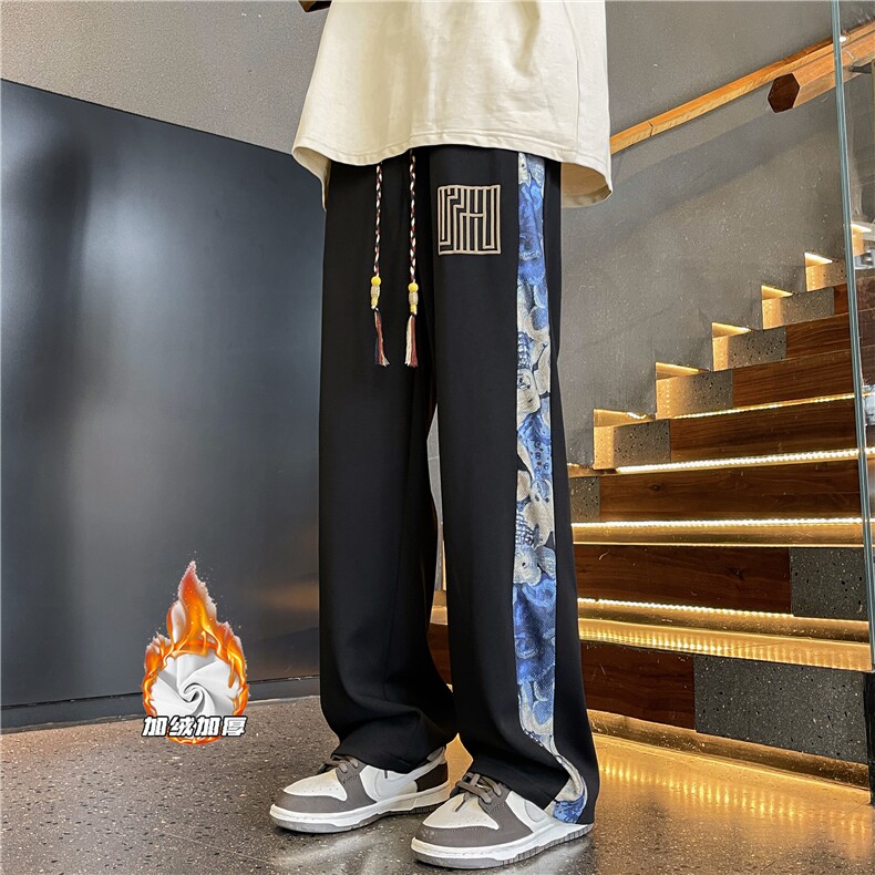 冬季新款加绒加厚宽松休闲裤K23395JR-p55控68常规K23395-p45控58,男装休闲裤,电商B315
