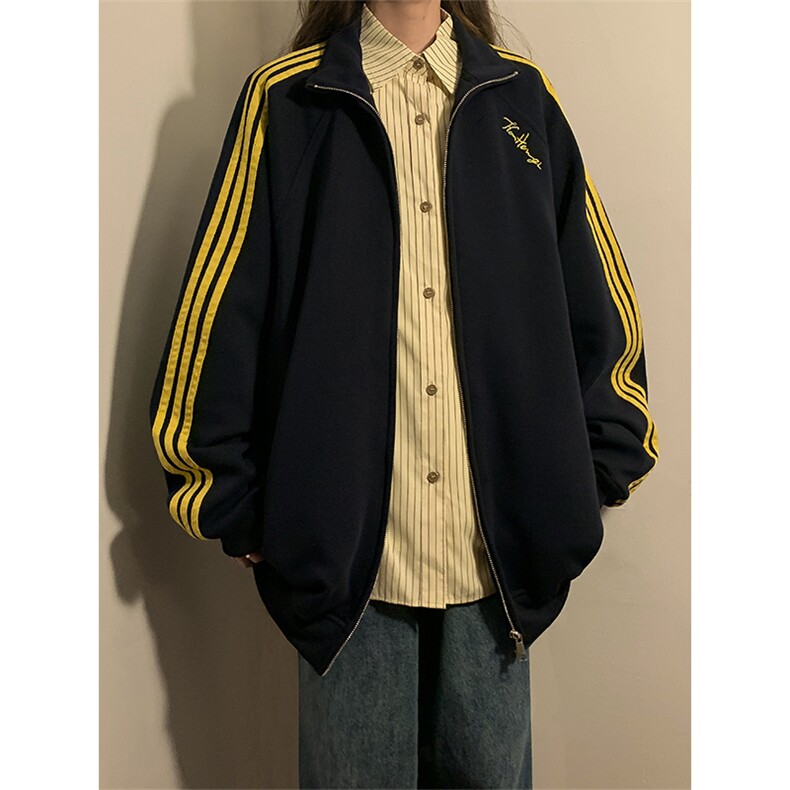 卫衣开衫男女立领外套春秋新款宽松百搭上衣XZ102B-1W2571P65,女装短外套,星座102B-1