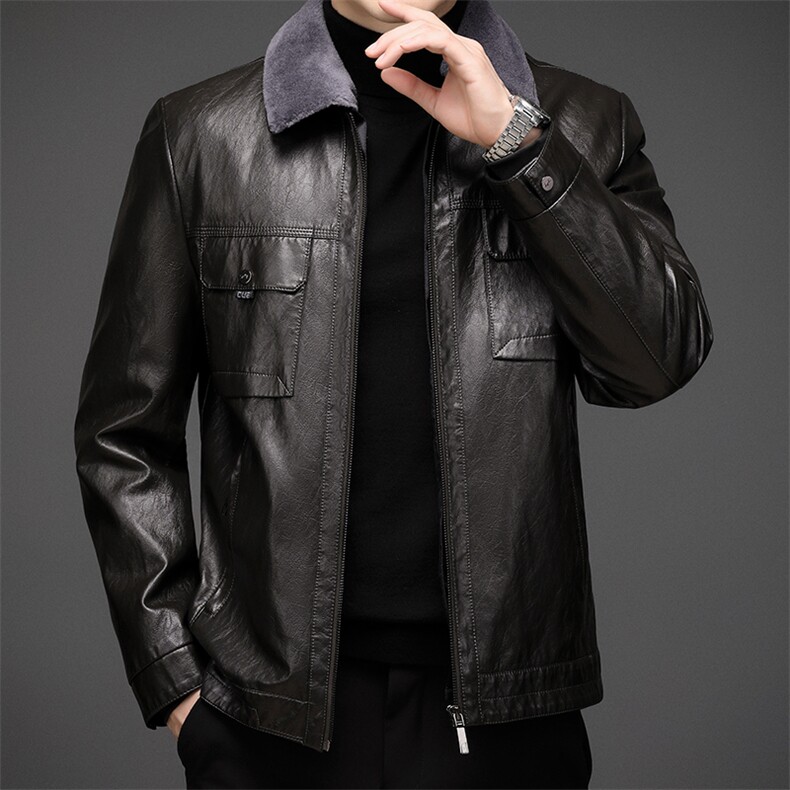 羊毛毛领外套羽绒服可卸内胆冬季中年男士休闲冬装ZL2268-P245,男装羽绒服,电商B212（原钱塘6029）