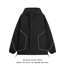 JK103/P65春装新款中性风现货冲锋衣防水夹克男款潮大码连帽外套，男装夹克，电商基地A050