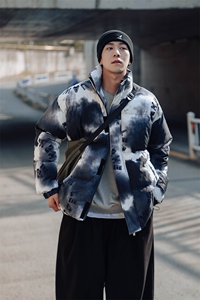 2024冬新款 日系外景幻彩立领面包服棉衣外套男 MY004-P135控150图片