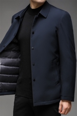 2023冬季新款翻领免烫羽绒服中年男士休闲厚款保暖白鸭绒外套男装，男装羽绒服，电商B212（原钱塘6029）
