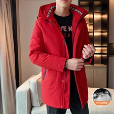 90%白鸭绒M-8XL大码中长羽绒服109-2198-P205，男装羽绒服，星座109