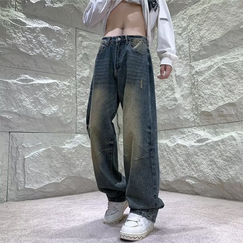 美式牛仔裤男款秋季长裤潮Y9064P43,男装牛仔裤,星座1116-2