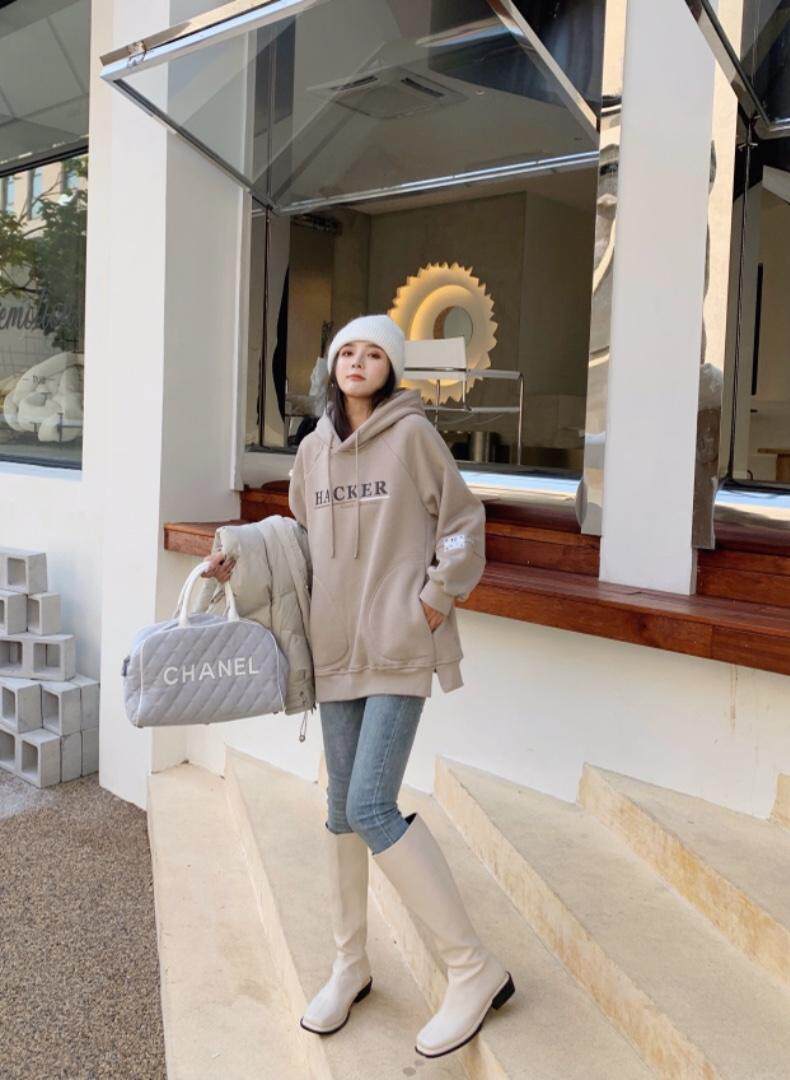 冬季新款加绒卫衣，女装卫衣/绒衫，卡希妮(5F)