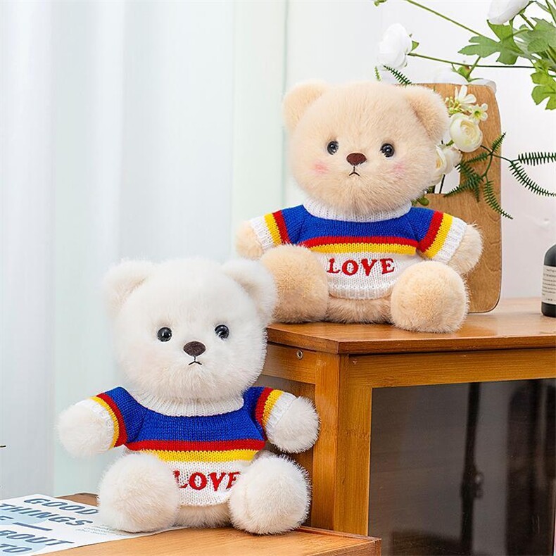 蓝红黄LOVE熊（百个起售），童话毛绒