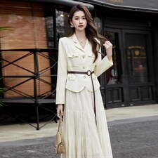 现货2026年春季新款女气质时尚潮流小外套上衣半身裙连衣裙套装，女装套装/套裙，奋斗女王