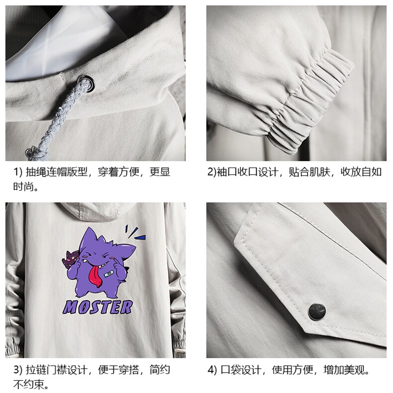 JK41087-P85加棉款-P115纯棉连帽夹克男士大码工装夹克男网格,男装夹克,电商A040A
