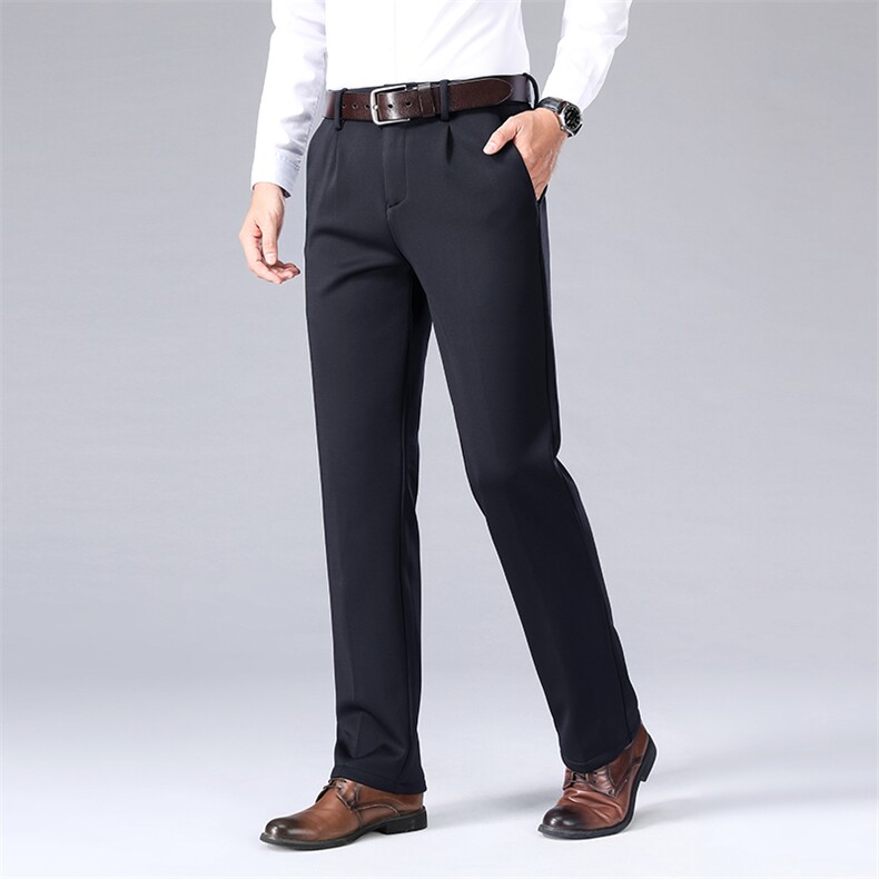 Z8906钱塘2020-2中老年男士春秋厚款加绒商务休闲裤主推款P80,男装休闲裤,钱塘207-2