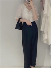 卷边直筒裤，其它，驿谷