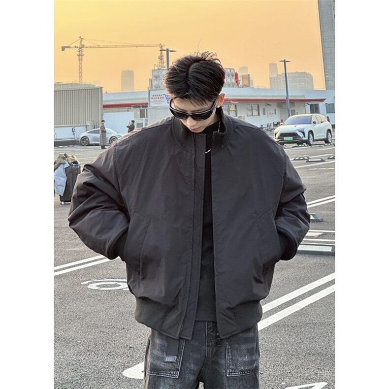 网图慎用加厚夹棉夹克双开拉链防水潮牌棉衣外套M2527-P78,男装夹克,星座1213