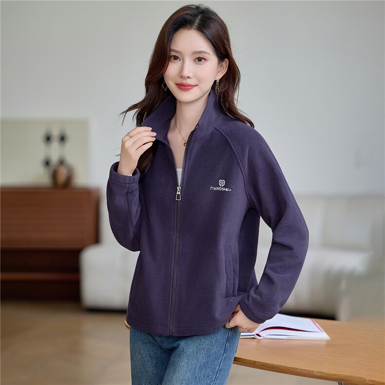 现货刺绣纯色卫衣女，女装卫衣/绒衫，韩派