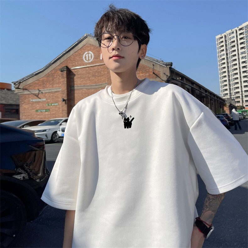 麂皮绒！重磅麂皮绒短袖t恤男JPDX196-特P 19 控38图片