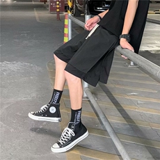 假两件短裤男夏季2021ins潮流宽松直筒休闲学生拼接工装K841-P25，男装休闲裤，星座512-2