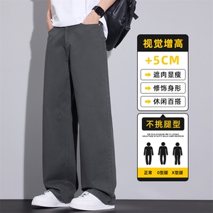 美式纯棉直筒休闲裤男春夏宽松垂感阔腿裤柔软舒适长裤Z2563-P45图片