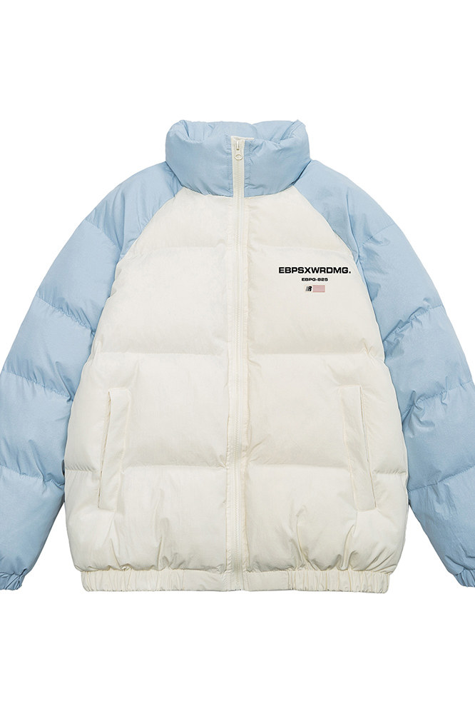 白底23冬季情侣时尚百搭立领加厚潮流棉服外套MY66606P115控158,男装棉衣,电商A268-1