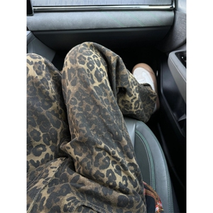 【有货】豹纹牛仔裤男款直筒欧美VIBE裤子美式高街KZA25LL-P55图片