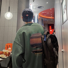 特P25控48秋冬新款男士圆领卫衣宽松休闲日常百搭上衣WQ2420，男装卫衣，电商B370