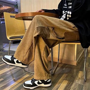 日系工装裤男春秋休闲阔腿长裤K2025P33图片