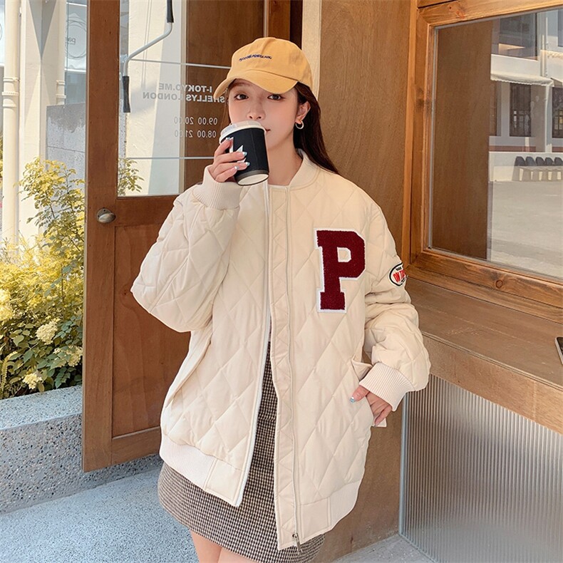 菱形格子压皱立领棉衣复古外套女可爱棉服C583-80,男装棉衣,星座911-2(原星座613-2）