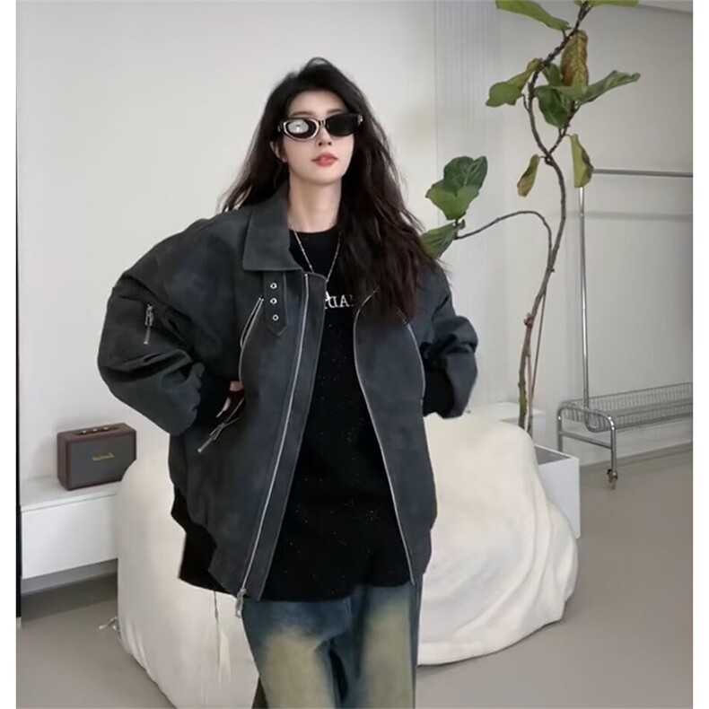 抖音得物痞帅外套男ins高街潮港风原宿风韩版潮流宽松夹克AY1029，男装夹克，电商A443