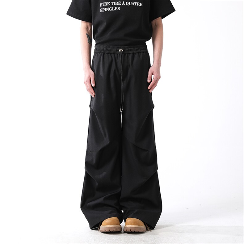903-WK190-特P55S-XXL【黑色】男女褶皱西裤1,男装西裤,星座903