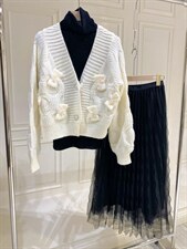 手工订花毛衣，女装针织衫/毛衣，JIN GO