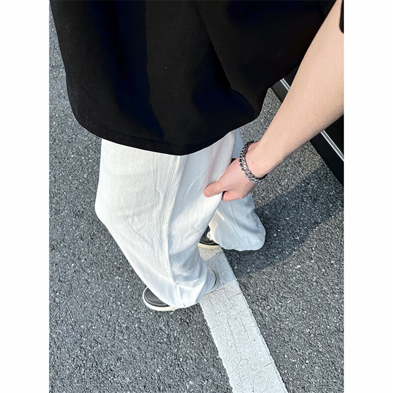 A1788059新款夏季薄款透气耐磨男直筒长裤麻休闲宽松垂感阔腿裤,男装休闲裤,电商A178