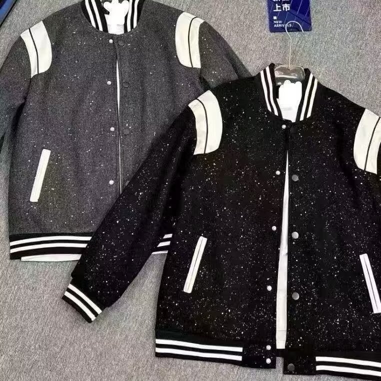 秋季新款春秋棒球潮牌服夹克个性时尚设计外套男女同款满天星百搭图片