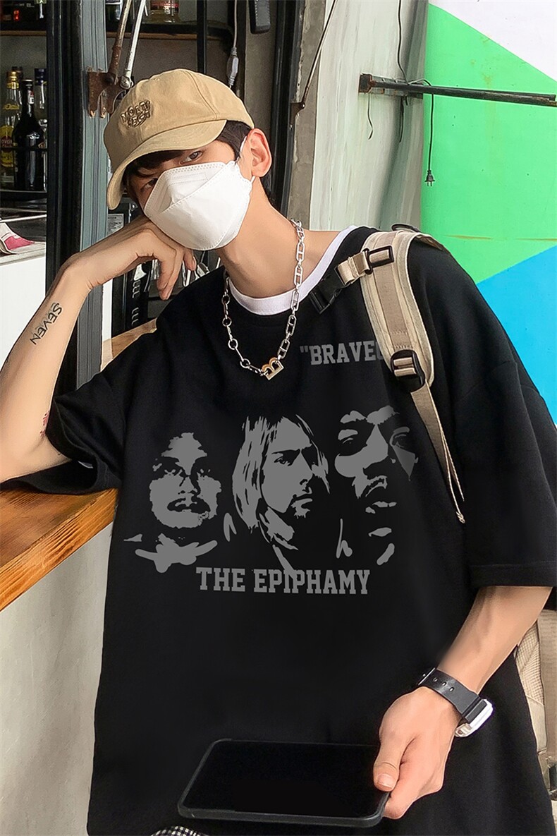 B239-1213-P28个性人物头像抽象印花夏季高克重半袖短袖t恤,男装T恤,星座514-2(原B239)