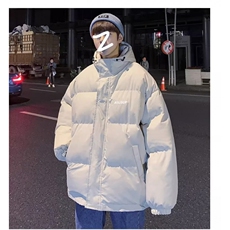 新款棉衣男冬季防水棉袄连帽青少年宽松上衣外套潮牌面包服，男装棉衣，星座506A