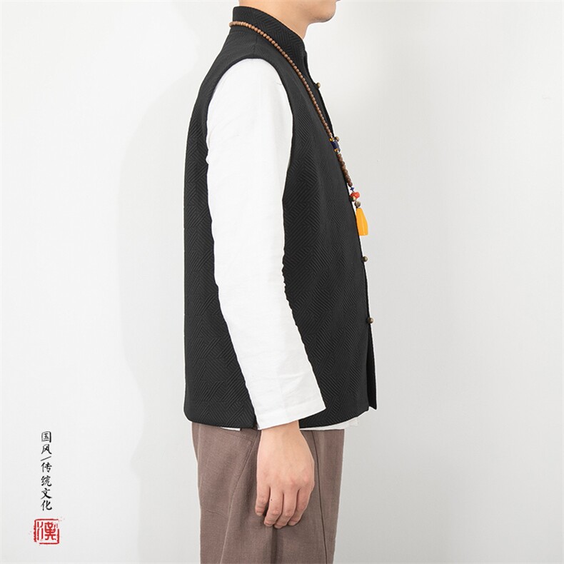 风男装立领中式男士马甲MJ60P80,男装背心/马甲,钱塘802