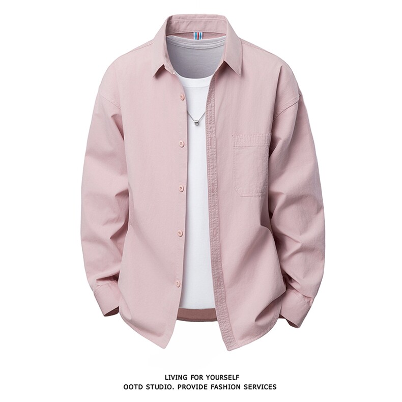 得物白底衬衫棉纯棉衬衫成衣水洗匠心工艺内里全埋夹，男装衬衫，星座301C-5