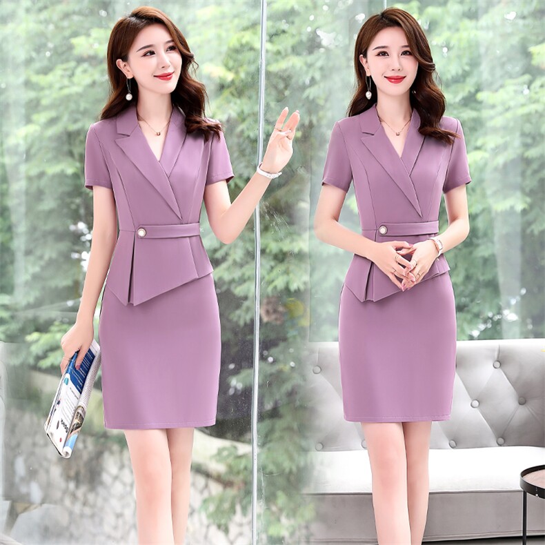 职业装连衣裙夏季2025新款工作服气质修身小个子轻奢包臀一步裙子，女装连衣裙，贝蕾酷儿