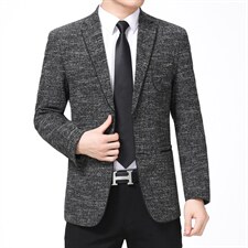 男纯色西装外套2023年中年商务免烫男士出口春秋季西服上衣，男装西服，电商B212（原钱塘6029）