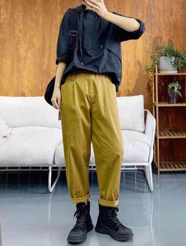 秋装百搭休闲裤，女装休闲裤，左村