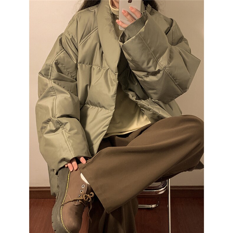 中性风黄灯羽绒防风手套设计V领和服式羽绒服男YR77712P218控298,男装羽绒服,星座227-7